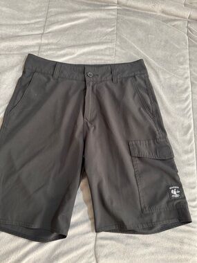 Vans Vanphibian charcoal-black Men's Cargo Shorts with Side Patch Pocket Sz 30